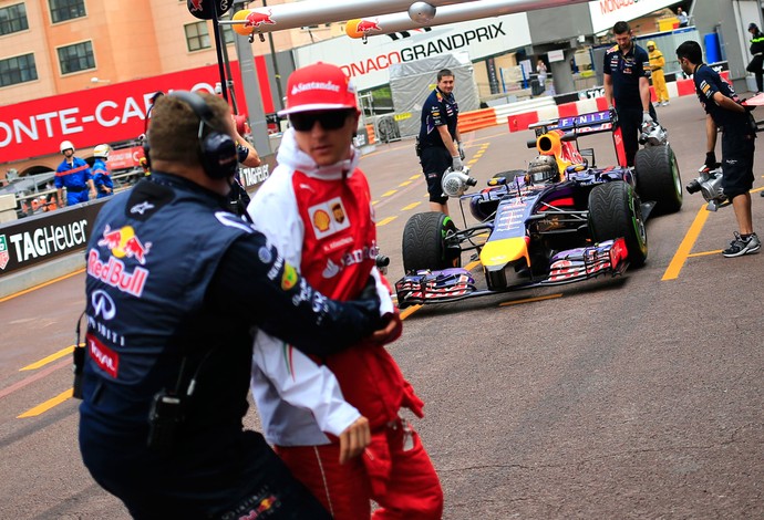Kimi Raikkonen e Vettel Fomula 1 Monaco (Foto: Agência AFP )