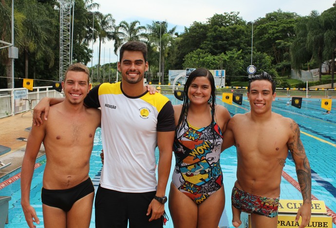 Gabriel Tomelin, Alexandre Vieira, Mariana Gesteira e Eric Santos (Foto: Assessoria/Praia Clube)