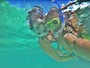 Angelis Borges faz mergulho com a mulher, Nina Fischer, no México