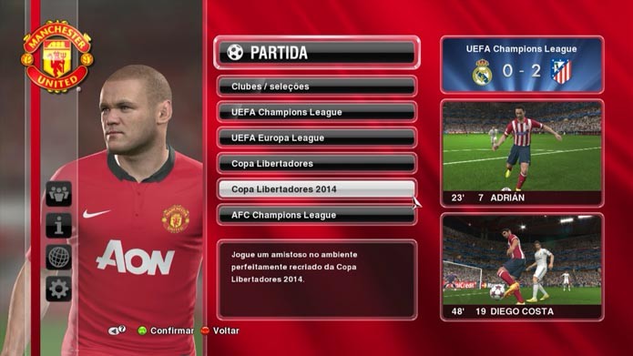 Pro Evolution Soccer 2014: como atualizar a Libertadores no game (Foto: Reprodução/Murilo Molina)