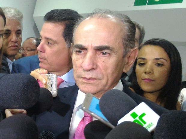 Ministro da Saúde, Marcelo de Castro, falou sobre protocolo para casos de microcefalia, em Goiânia (Foto: Vanessa Martins/G1)