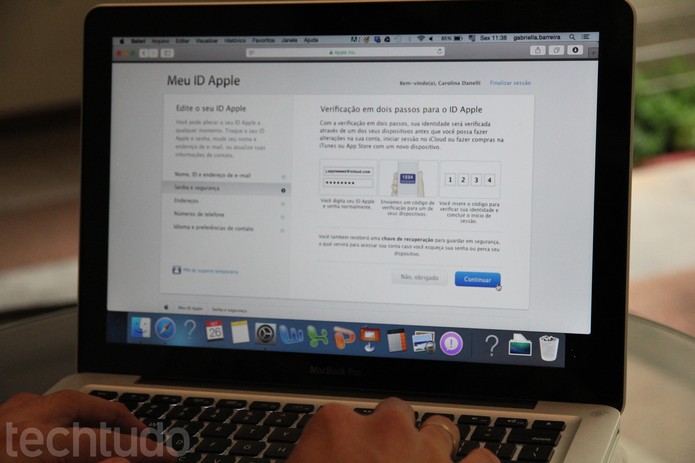 Verificação em duas etapas é uma forma a mais de aumentar a sua segurança (Foto: Carol Danelli/TechTudo)