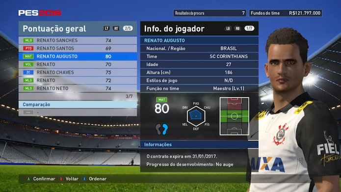 Ex-jogador do Corinthians brilha em PES 2016 (Foto: Reprodução/Murilo Molina)