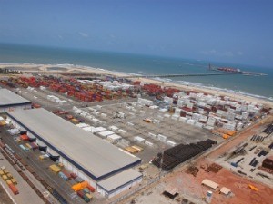 Porto do Pecém lidera ranking de exportação de calçados e frutas no Brasil (Foto: Cearáportos/ Divulgação)