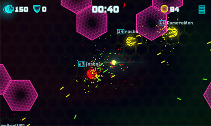 Neon Battleground é um jogo multiplayer online no qual usuário deve destruir naves oponentes (Foto: Divulgação/Windows Phone Store)