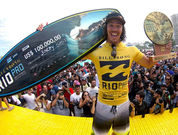 Jordy Smith surfe Rio Pro comemoração (Foto: Daniel Smorigo / ASP)