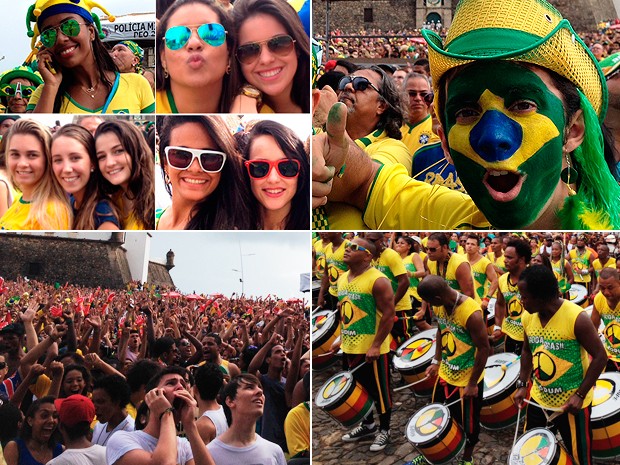 Torcida do Brasil em Salvador (Foto: Yuri Girardi/G1)