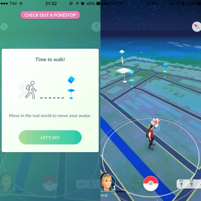 Pokémon Go precisa de GPS constante para verificar movimentação (Foto: Reprodução/Felipe Vinha)