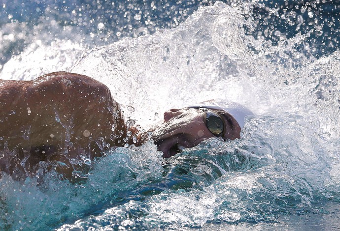 Michael Phelps 200m livre do GP de Santa Clara (Foto: Agência AP )
