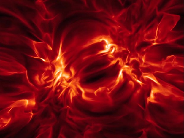 Satélite da missão Iris, da Nasa, capturou detalhes de explosão no Sol (Foto: BBC/Nasa)