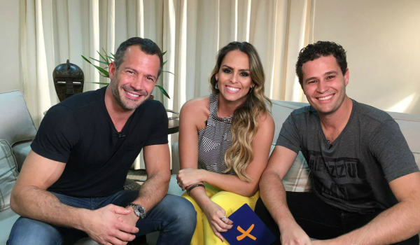 Pedro Leonardo e Aline Lima foram a Jaguariúna entrevistar o ator Malvino Salvador. (Foto: mais caminhos; pedro leonardo; aline lima)