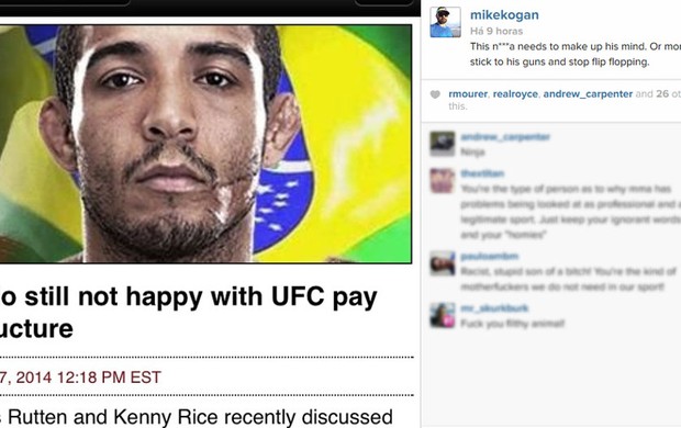 Mike Kogan falando do José Aldo (Foto: Reprodução / Instagran) Mike Kogan falando do José Aldo (Foto: Reprodução / Instagran)