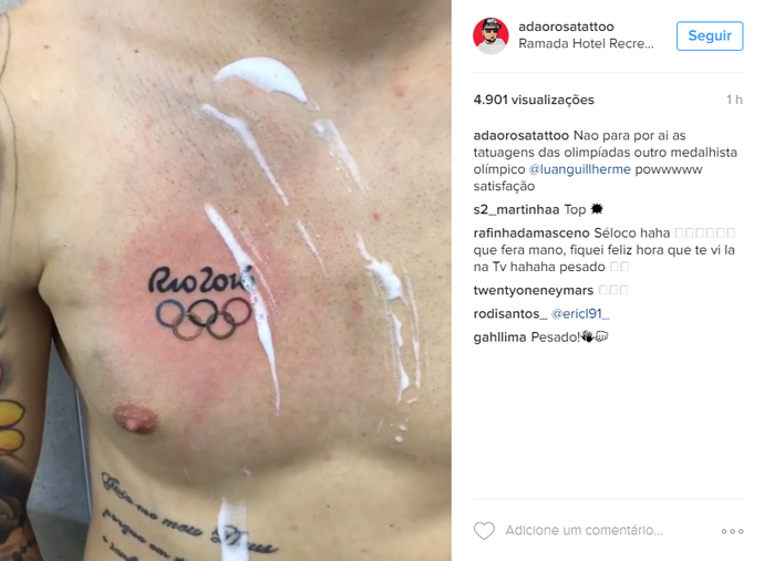 Luan Grêmio tatuagem (Foto: Reprodução/Instagram) Luan Grêmio tatuagem (Foto: Reprodução/Instagram)