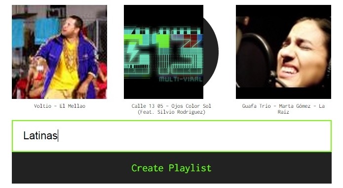 Músicas selecionadas para criar playlist no Milkshake (Foto: Reprodução/Raquel Freire)