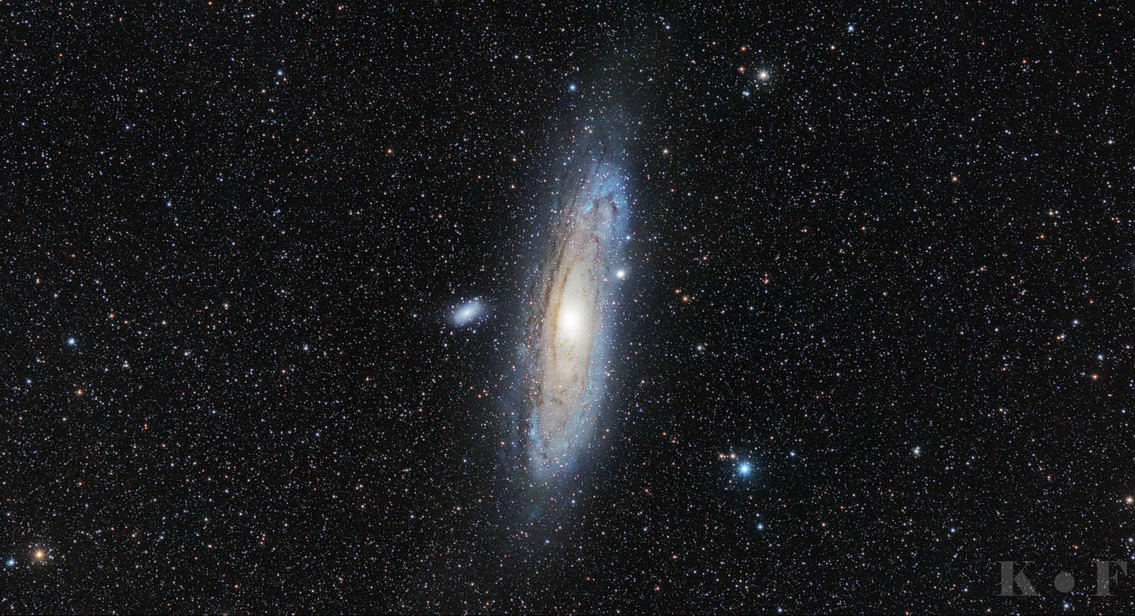 Galáxia Andromeda, com uma lente 20 mm (Foto: Kiko Fairbairn)