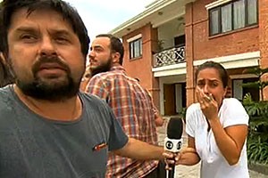 VÍDEO: equipe da Globo flagra o momento do 2º terremoto (TV Globo)