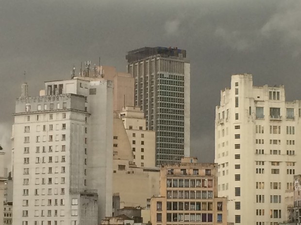 Chuva no Centro de São Paulo (Foto: Roney Domingos/G1)