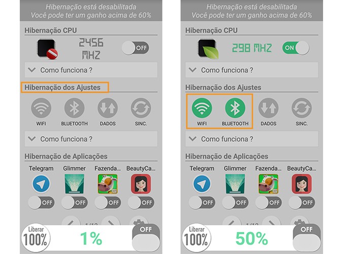 Escolha os serviços que deseja desativar quando apagar a tela do Android (Foto: Reprodução/Barbara Mannara)