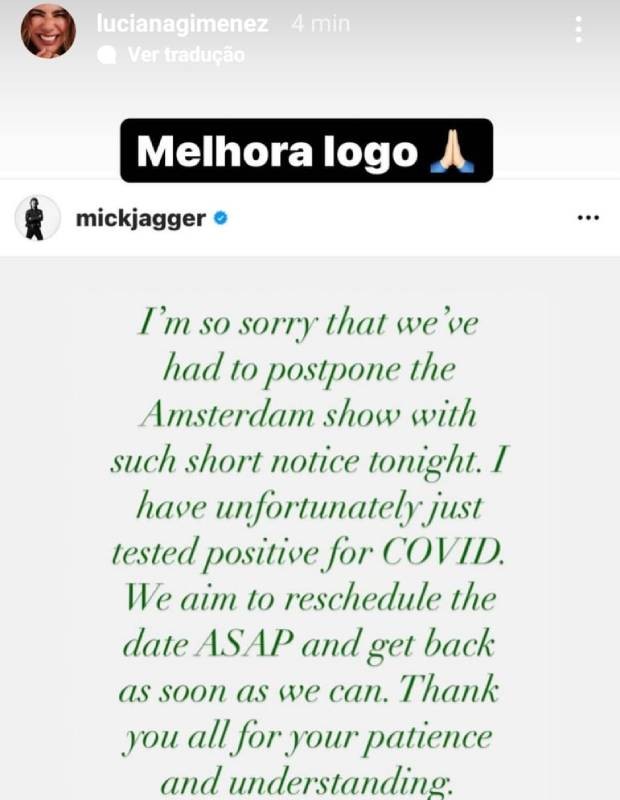 Luciana Gimenez reposta anúncio de Mick Jagger e manda recado para ele (Foto: Reprodução/Instagram)