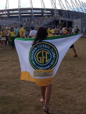 Guarani torcida bandeiras Copa (Foto: Reprodução/Facebook)