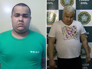 Pai Bruno cortou cabelos e assumiu os fios escuros na prisão (Foto: Divulgação/Seap e Reprodução/ TV Globo)