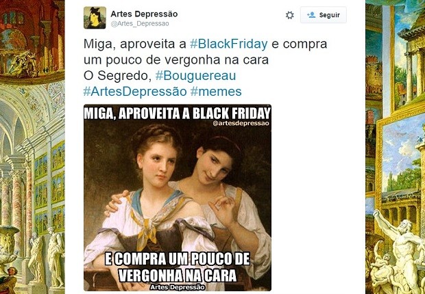 Usuário do Twitter posta piada sobre a Black Friday (Foto: Reprodução/Twitter)