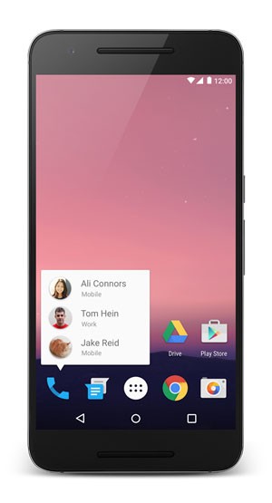 Android N terá atalhos na tela inicial que levam para dentro de aplicativos. (Foto: Divulgação/Google)