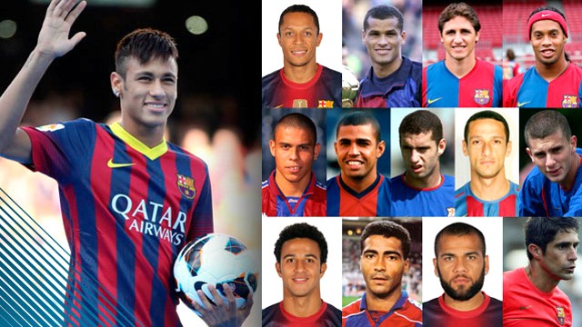 Montagem Neymar site Barcelona (Foto: Reprodução / Site Oficial)