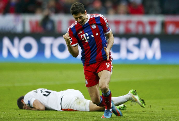 Lewandowski Bayern de Munique x Shakhtar (Foto: Reuters) Lewandowski Bayern de Munique x Shakhtar (Foto: Reuters)