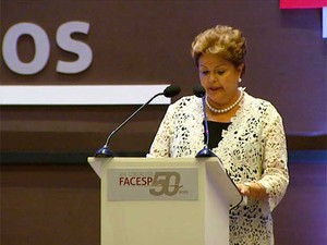 Presidente Dilma Rousseff visita Campinas para abertura de congresso da Facesp (Foto: Toni Mendes/EPTV)