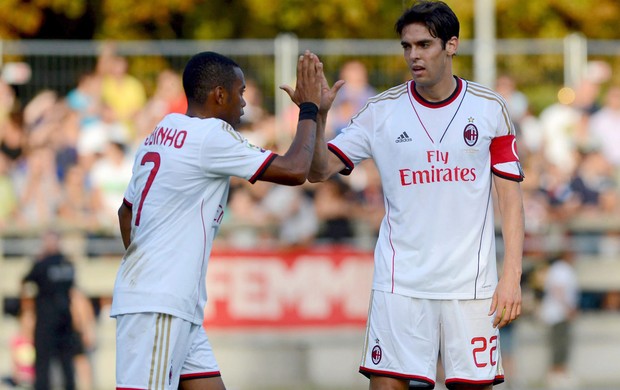 Kaká robinho milan amistoso Chiasso (Foto: Agência EFE)