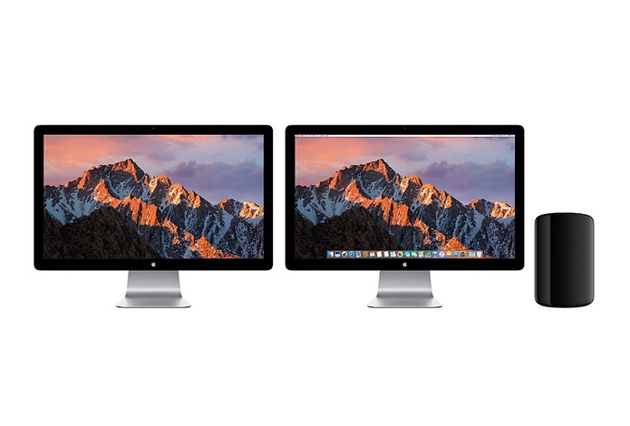 Mac Pro pode ser usado em até três monitores em 5K (Foto: Divulgação/Apple)