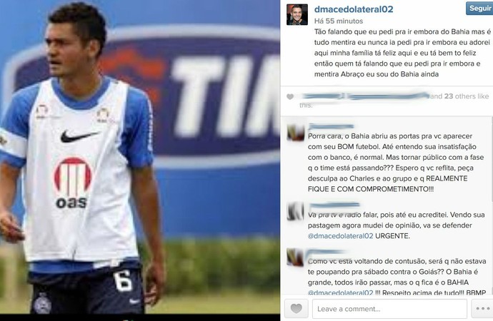 Diego Macedo instagram Bahia (Foto: Reprodução / Instagram)