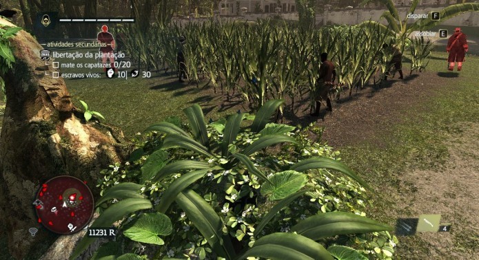 Utilize plantas e arbustos para matar furtivamente os capatazes (Foto: Reprodução/Paulo Vasconcellos)