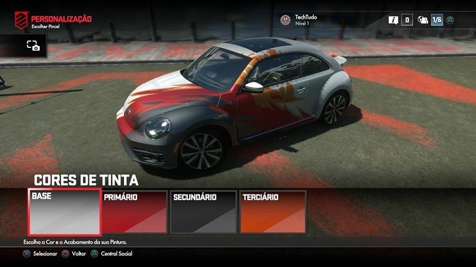 Driveclub: Jogador pode personalizar seu carro com até 512 tons diferentes de cor (Foto: Reprodução/Emanuel Schimidt)