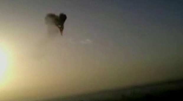 Video registra momento da queda de balão no Egito (Foto: BBC)