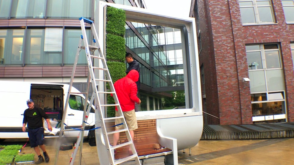 Uma 'City Tree' pode ser montada em apenas 6 horas (Foto: BBC)