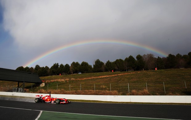 felipe massa ferrari testes Barcelona (Foto: Agência Getty Images)