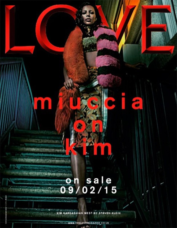Kim Kardashian na capa da LOVE Magazine (Foto: Reprodução / Instagram)