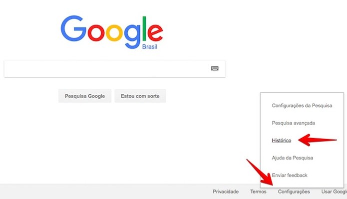 Acesse o histórico de buscas do Google (Foto: Foto: Reprodução/Helito Bijora) Acesse o histórico de buscas do Google (Foto: Foto: Reprodução/Helito Bijora)