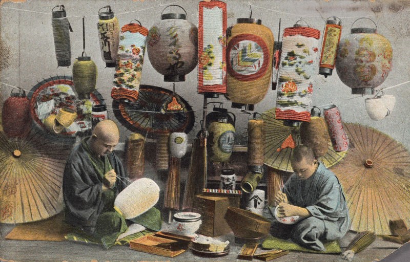 Produtores de Lanternas, Japão (Foto: New York Public Library)