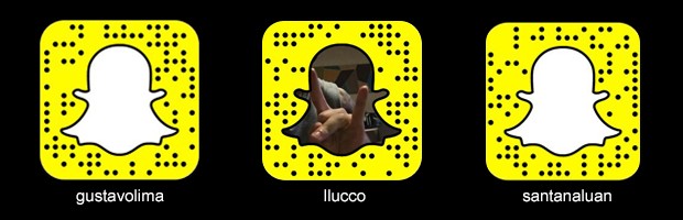 Snapcode: Gusttavo Lima, Lucas Lucco e Luan Santana (Foto: Reprodução)