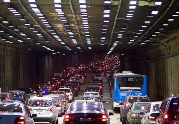 Trânsito em São Paulo ; congestionamento ; mobilidade urbana ;  (Foto: Reprodução/Twitter)