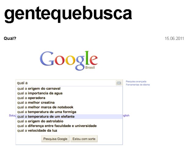 Outra busca que parece ser frequente: "Qual a temperatura de um elefante" (Foto: Reprodução)