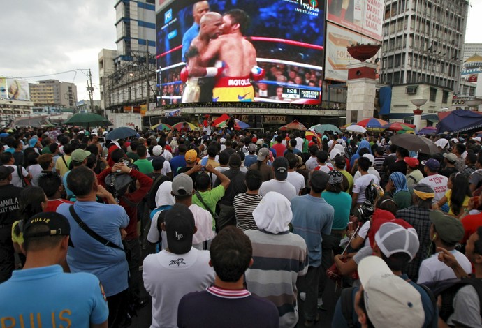 Pacquiao fãs, Filipinas, "Luta do Século" (Foto: Reuters)