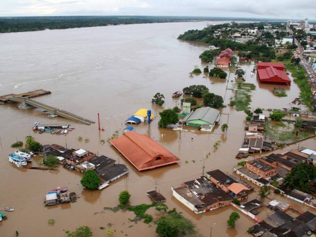 Cheia histórica do Rio Madeira atinge Porto Velho (Foto: Decom/divulgação)