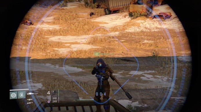 Em Destiny usar o Sniper é boa para tiros de longe (Foto: Reprodução/ Thiago Barros) Em Destiny usar o Sniper é boa para tiros de longe (Foto: Reprodução/ Thiago Barros)