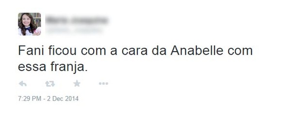 Usuários do Twitter comentam novo corte de Fani Pacheco (Foto: Twitter / Reprodução)