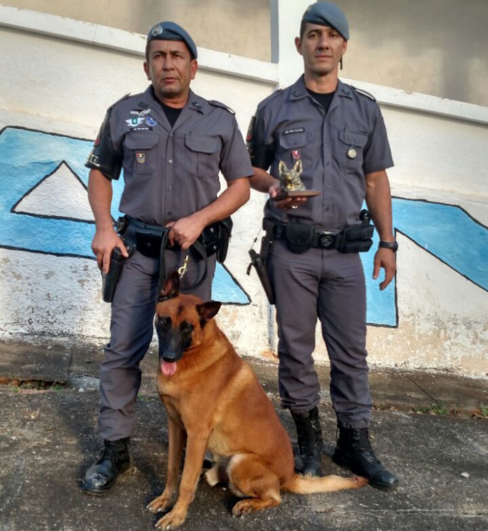 Baruk fica sob os cuidados do cabo Neves e do soldado César Alves  (Foto: Polícia Militar/Cedida)