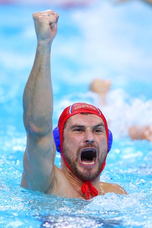Slobodan Soro Sérvia polo aquático Olimpíadas Londres 2012 (Foto: Al Bello / Getty Images)